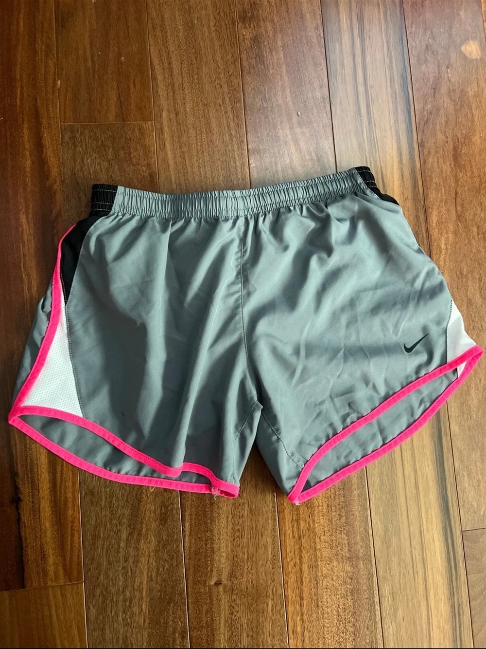 Nike Girl's Athletic Shorts Trio - Teal, Gray & Pink